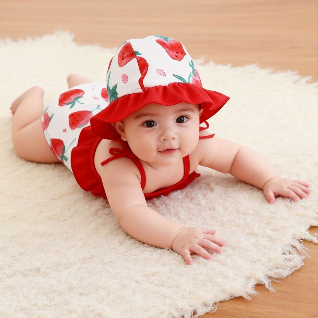 Newborn One-Piece Swimsuit with Hood