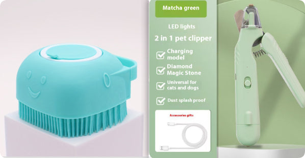 2 Clippers d'ongle d'animal en 1 avec led Light Dog Cat Special Blood Line Ciseaux multifonction