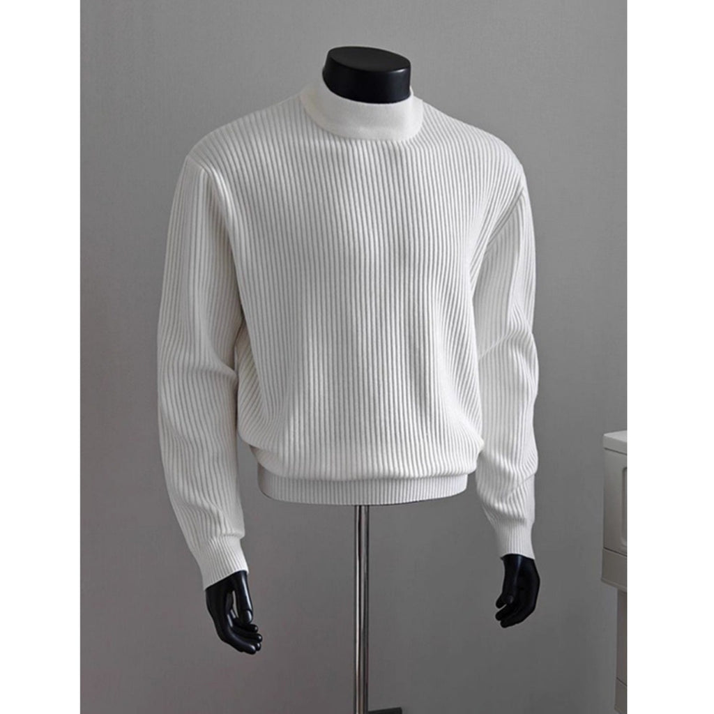 Hommes Chandail à col roulé à col roulé blanc