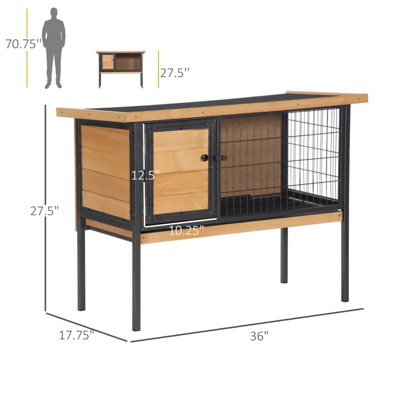 Small animal habitat with metal frame