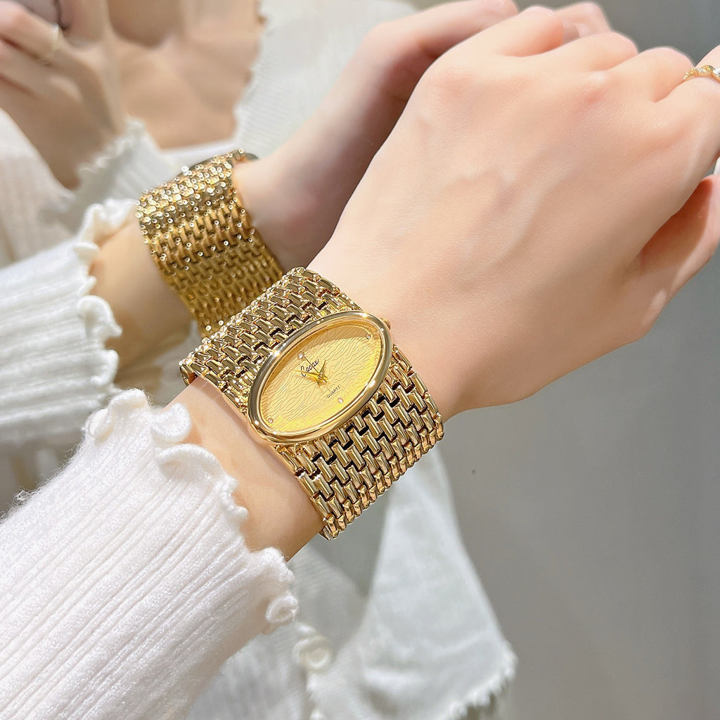 Montre Quartz Vintage pour femmes élégant et tendance