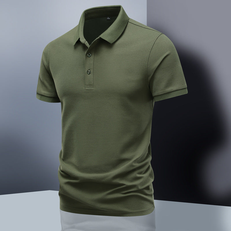 Short-Sleeved Lapel Casual Polo