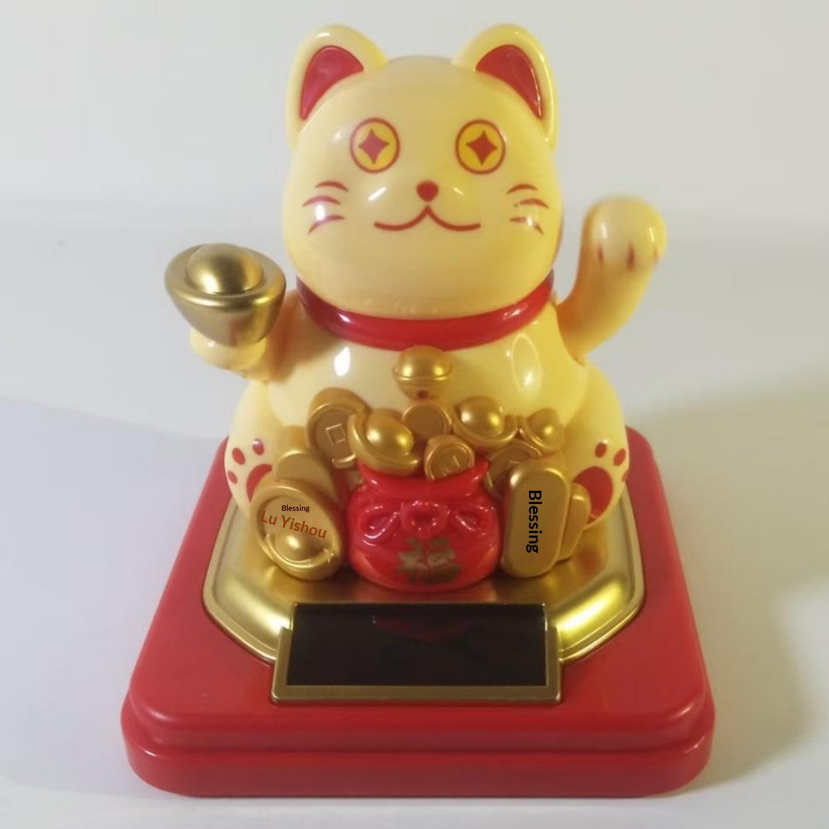 Décoration d'ornement de bureau Fortune Cat à énergie solaire