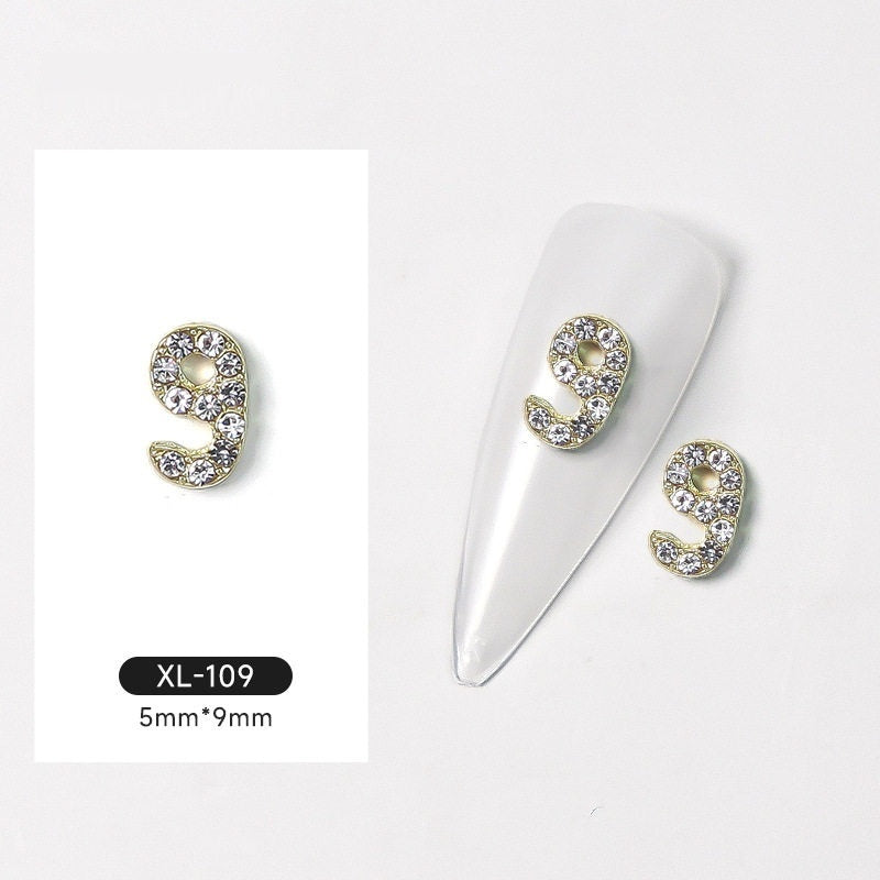 3D Explosion numérique or ongles bijoux accessoires diamant