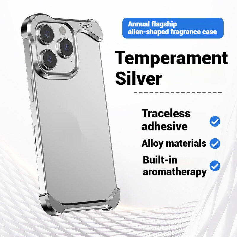 Boîtier de téléphone en aluminium aromathérapie en forme spéciale