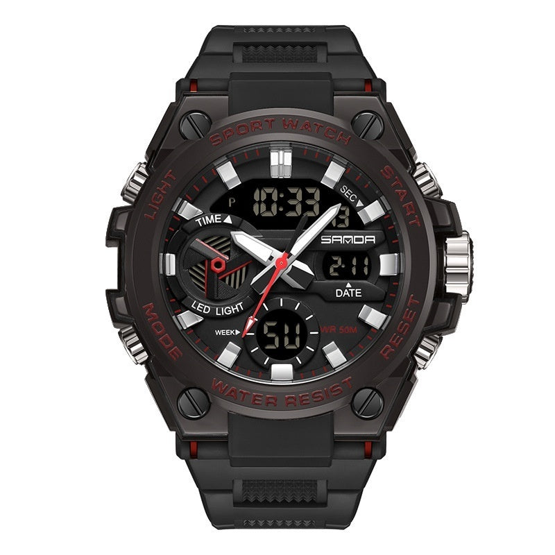 Montre électronique multifonctionnelle en extérieur lumineux étanche