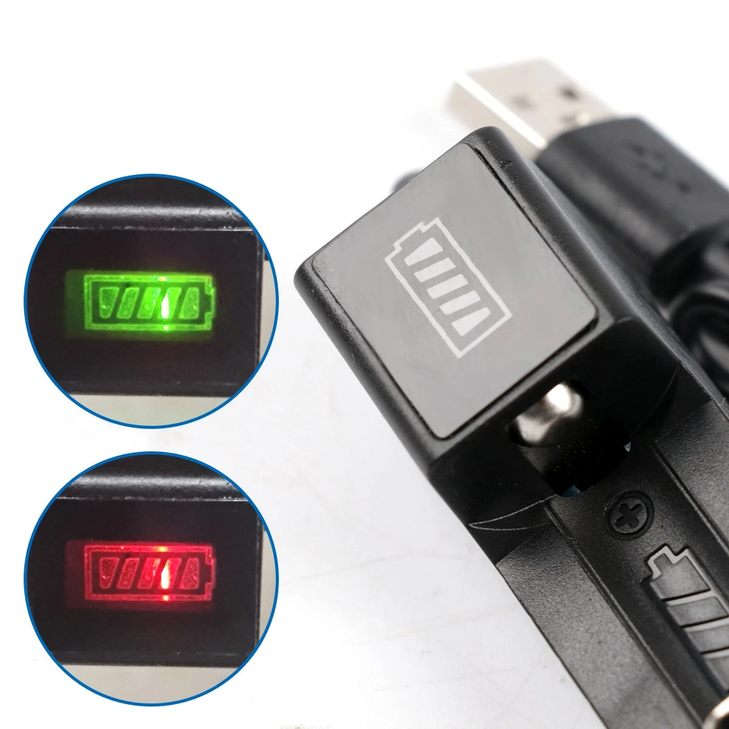 4 Pack 1300 MAh 16340 RCR123A Chargeur de batterie USB rechargeable 3.7 V Ion