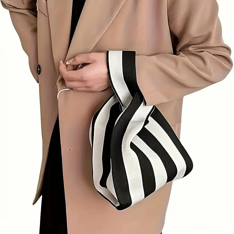 Un seul auto-remorque-- Sac à main en laine tricotée sac à main polyvalent sac à main casual B