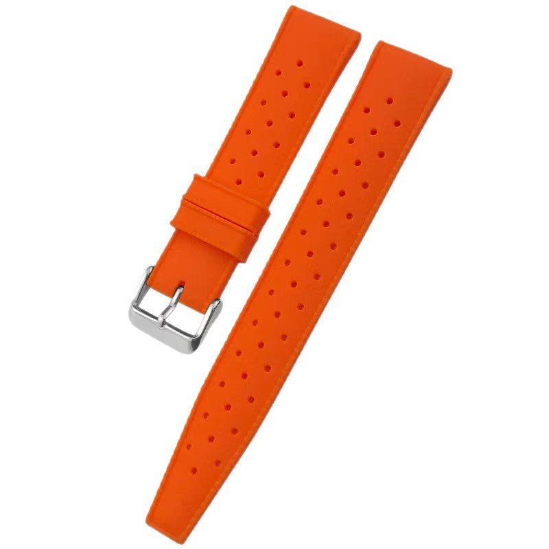 Solid Couleur Minimalisme Montre en caoutchouc Bracelet vert bleu foncé