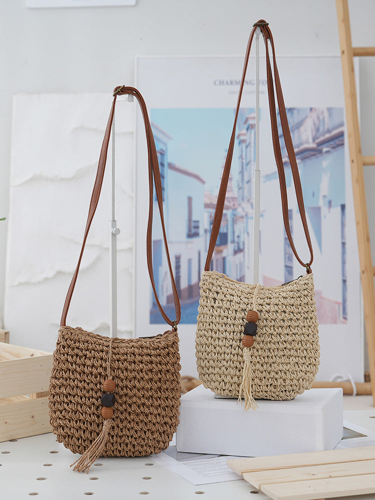 Sac à bandoulière de plage fait main pour femmes dans un style ethnique