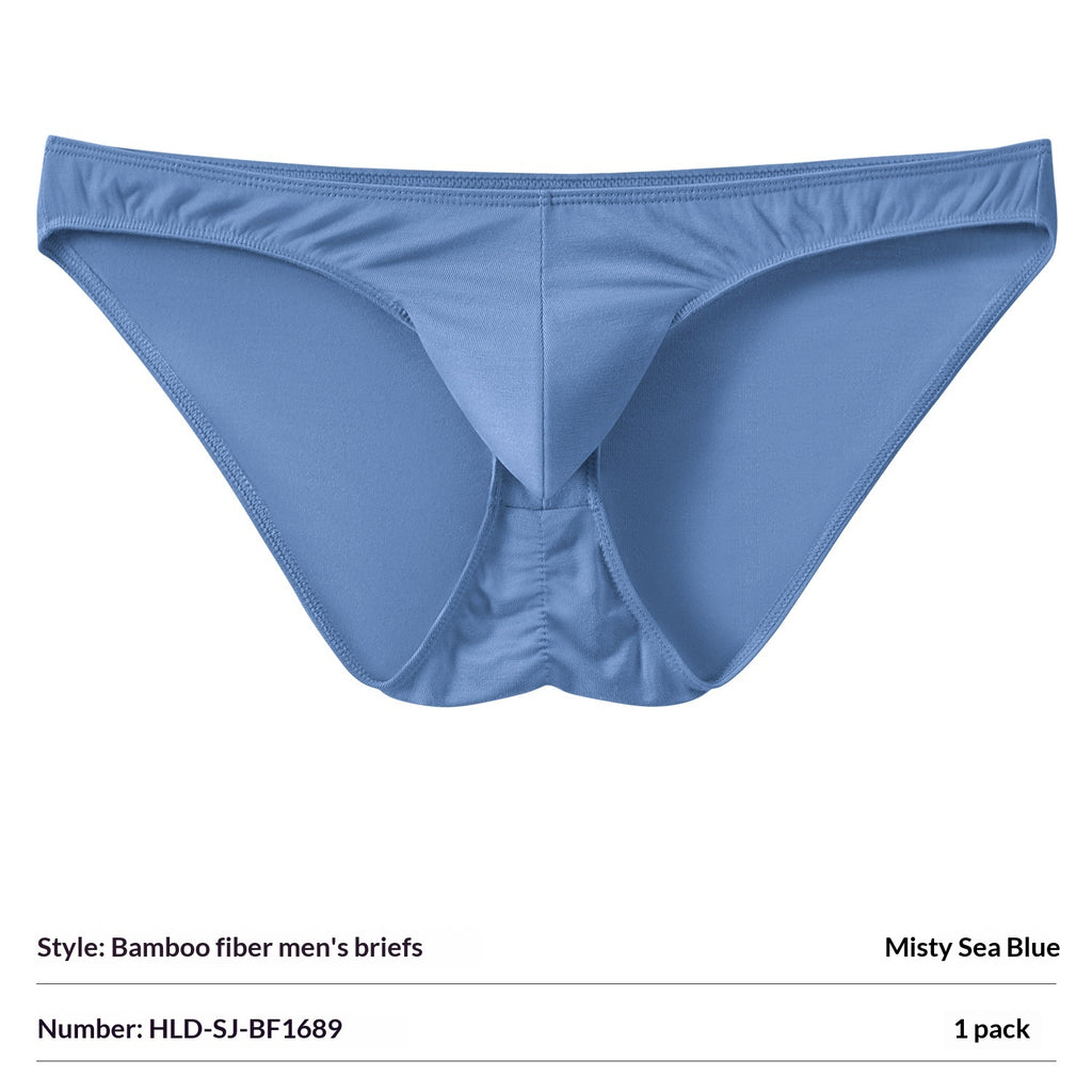Bamboo Fiber Mens slips with Elephant-Trunk Pouch