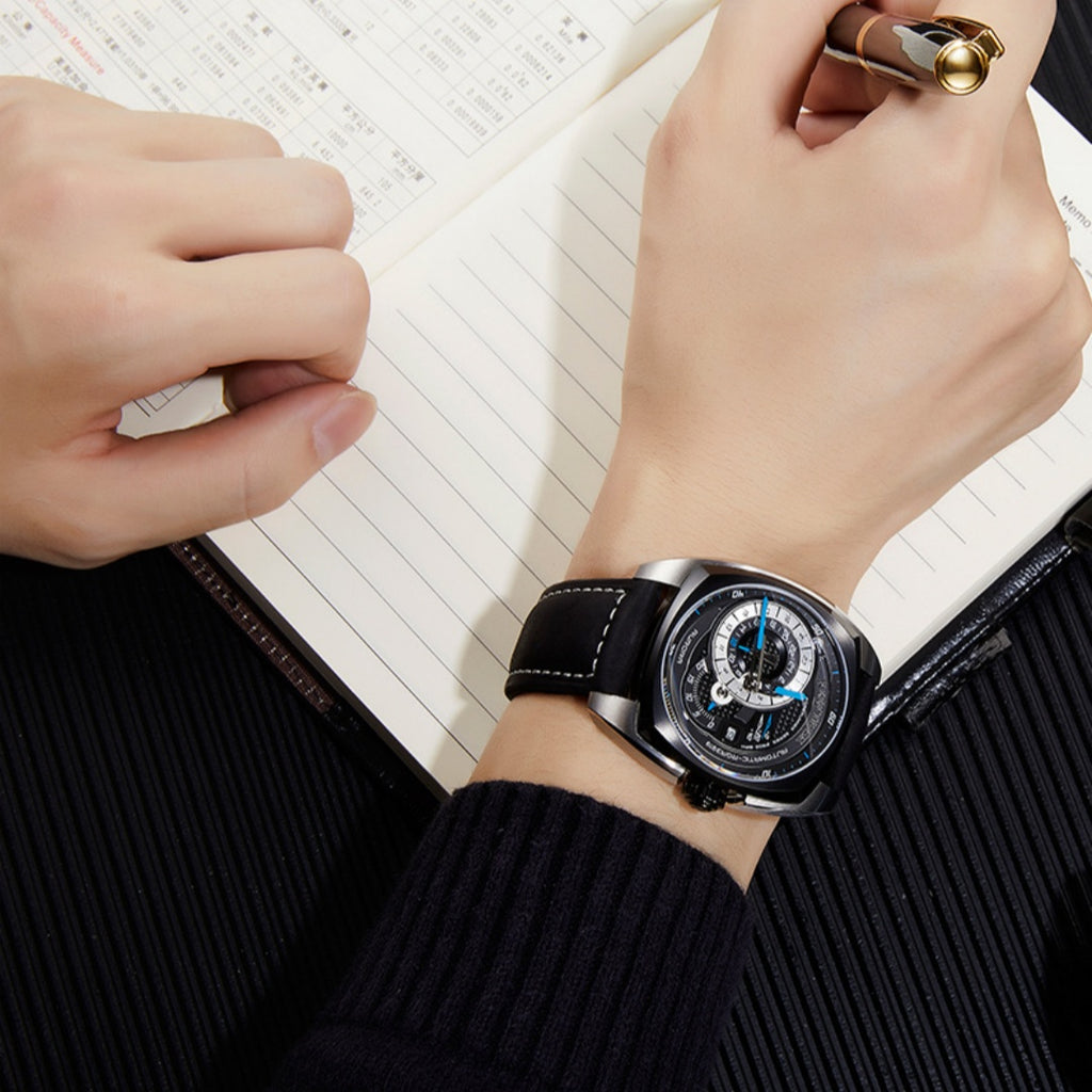 Montre mécanique sport et loisirs entièrement automatique pour hommes