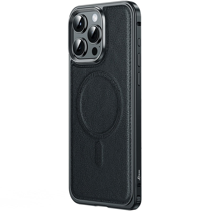 Housse de fermeture de ressort de téléphone Couverture en cuir résistant à la chute
