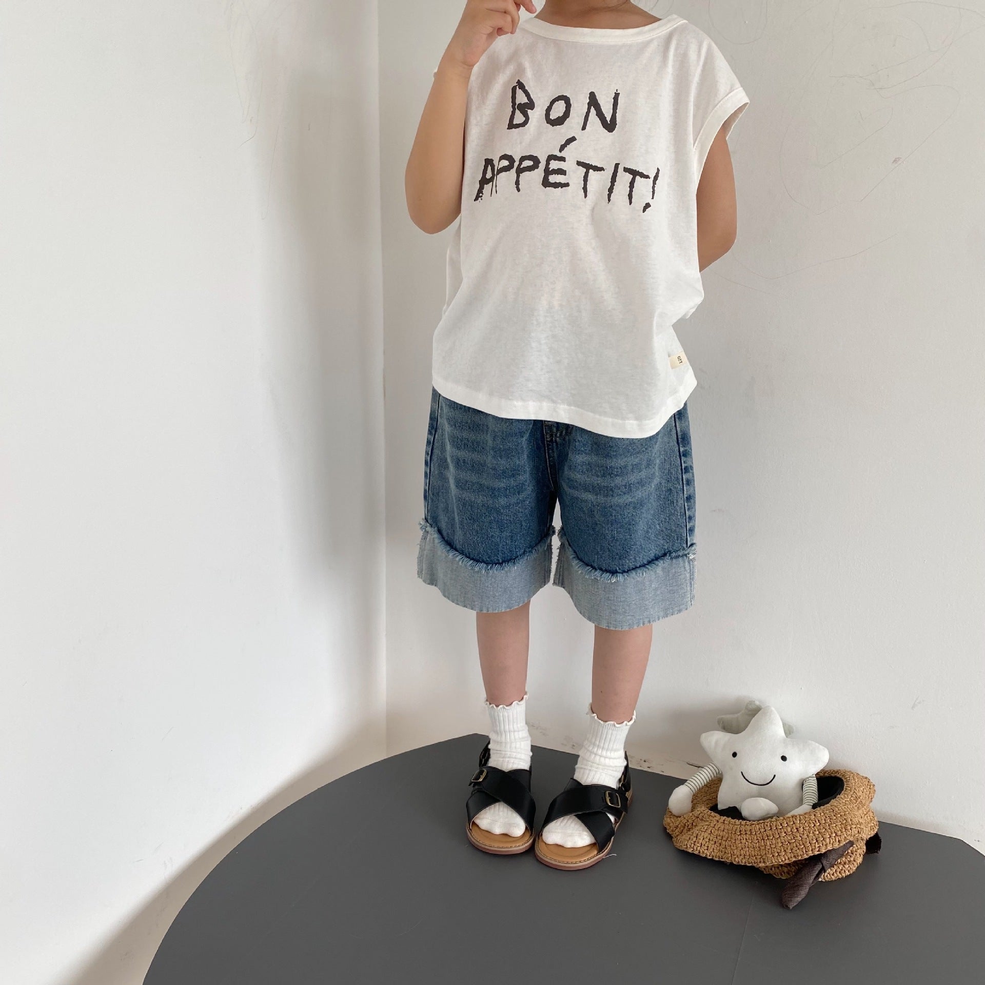 Lettre des enfants imprimé Veste sans manches pour les garçons et les filles