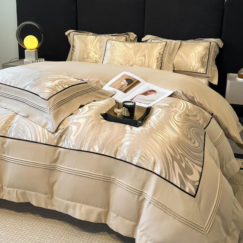 Léger Luxury Lits Jacquard 4 pièces teints au fil