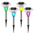 4Packs Solar Garden Lights Outdoor IP44 Waterproof Solar Pathway Lights Color Changing Lan