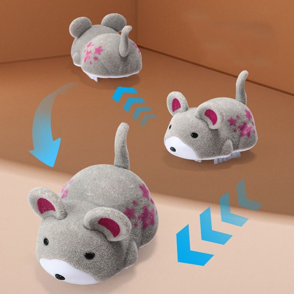 Jouet en peluche Squeaky Mouse Chat Jouet de divertissement sonore interactif doux pour les chats d'intérieur Kitte