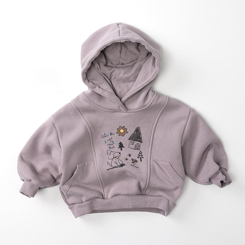 Sweat-shirt à capuche pour l'hiver garde les garçons et les filles chaud