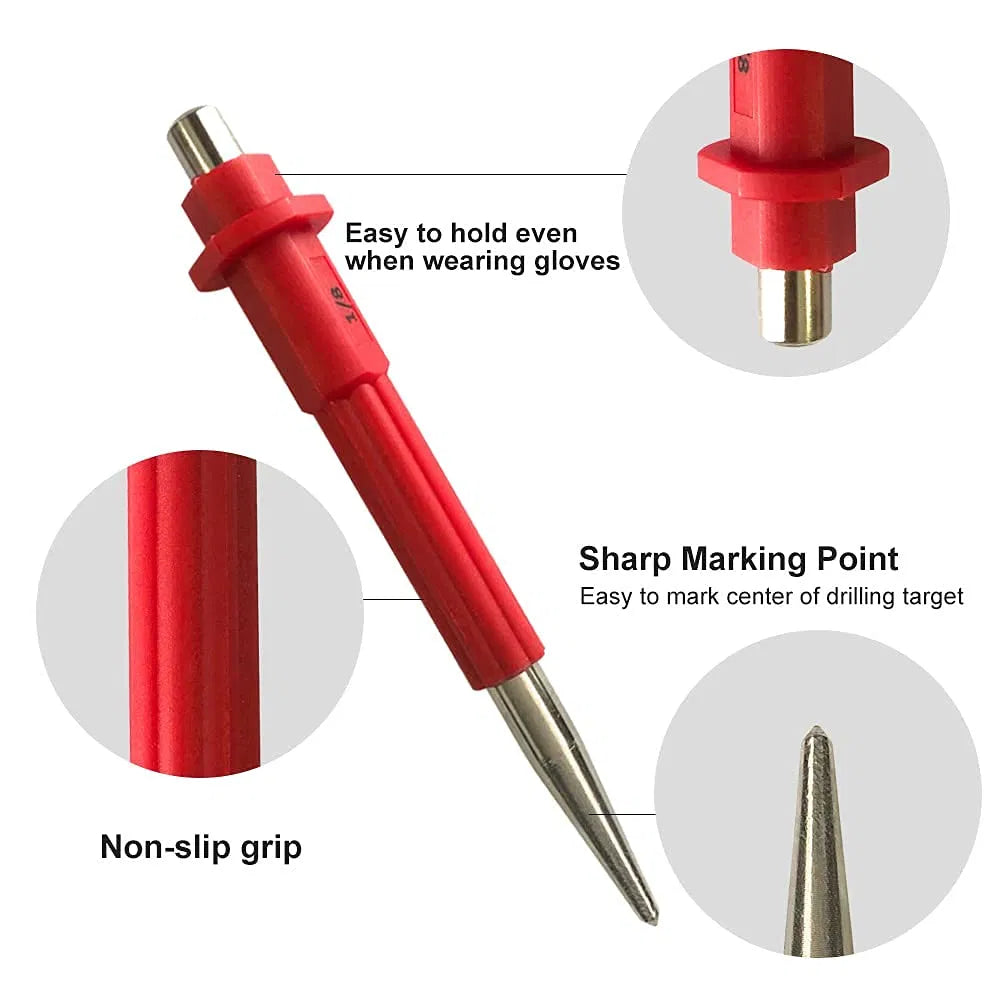 4 pièces de clou Setter & Center Punch Set 4" Wood Metal Super Impact Resistance USA