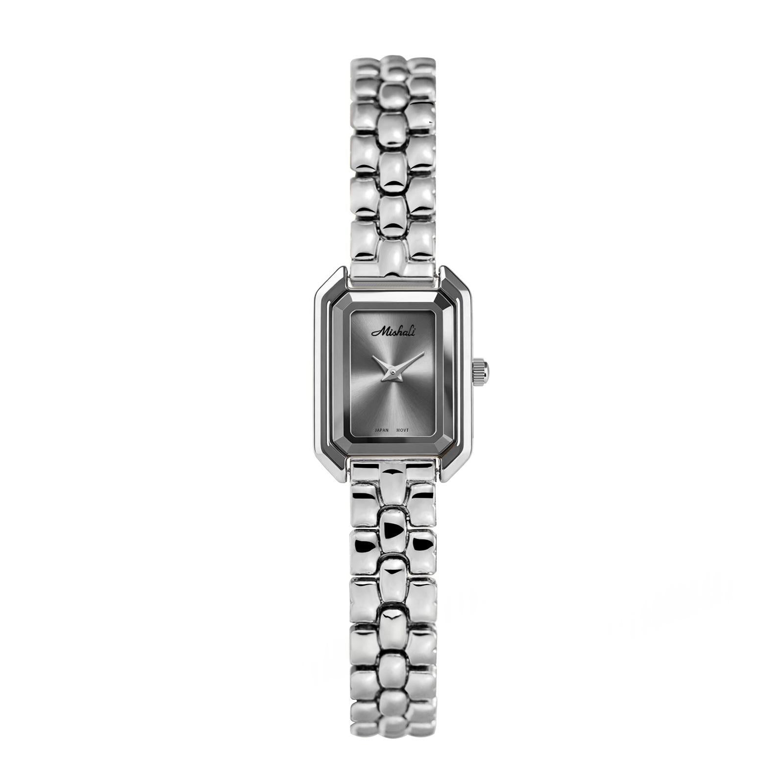 Montre carrée cnspirée avec une bande en acier
