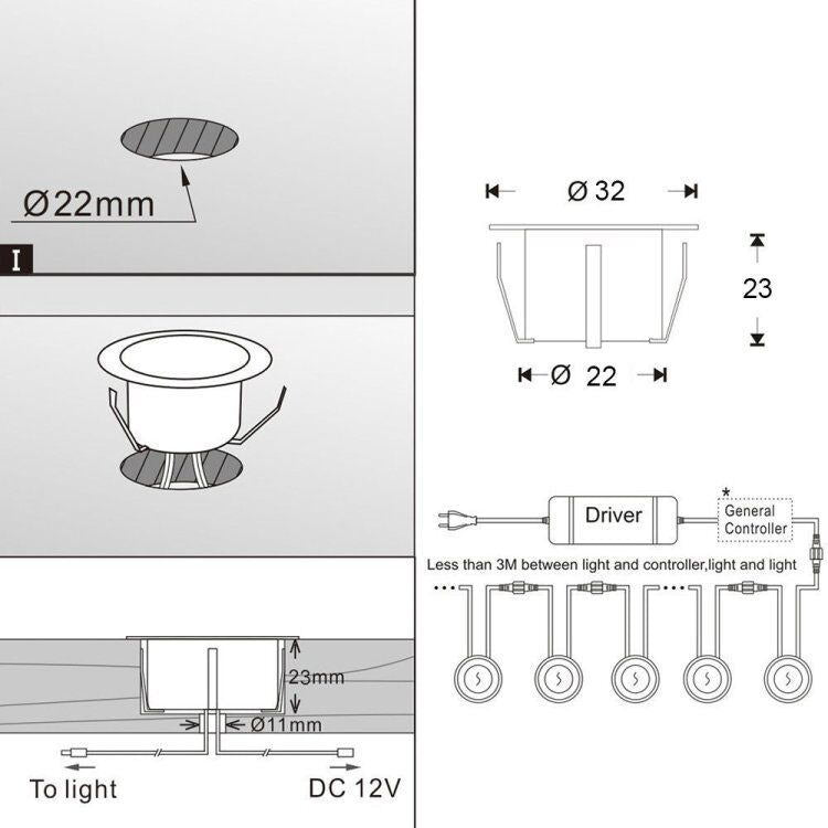Mode simple Courtyard Deck Acier inoxydable Lampe souterraine