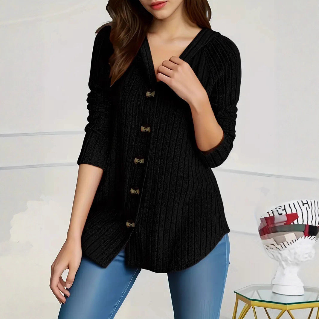 Manteau en laine à manches longues pour femmes