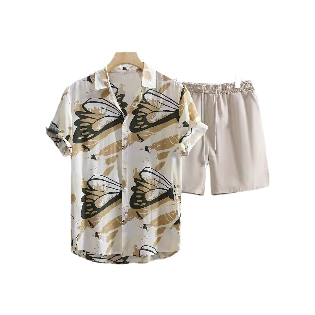 Chemise à manches courtes imprimées pour hommes