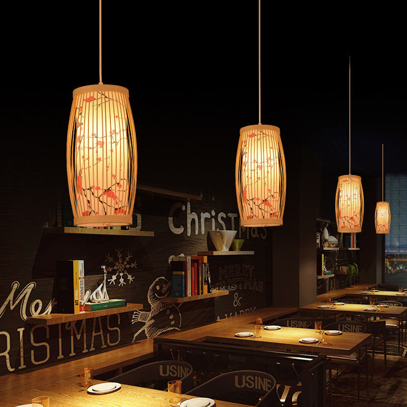 Lampes en bambou de style japonais pour hôtels et hôtels commerciaux