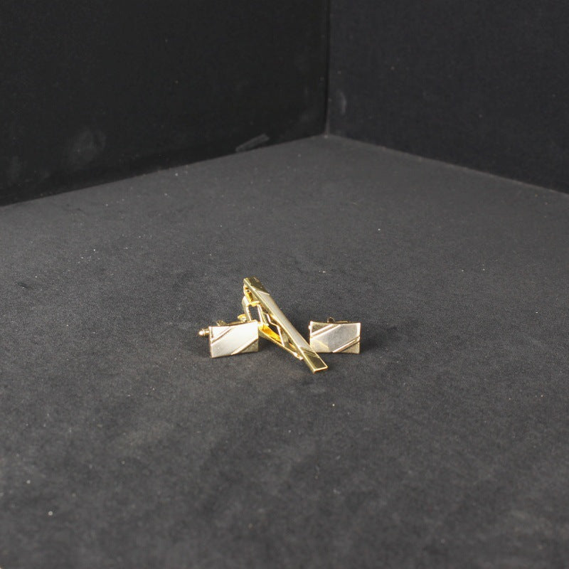 Hommes formal Business Cufflinks and Tie Clip Set
