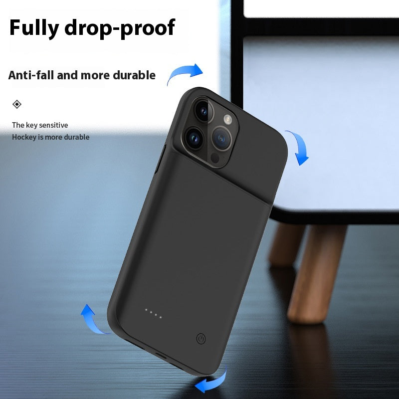 Banque d'alimentation sans fil pour téléphone mobile de la batterie à attelle de fond de boîtier souple