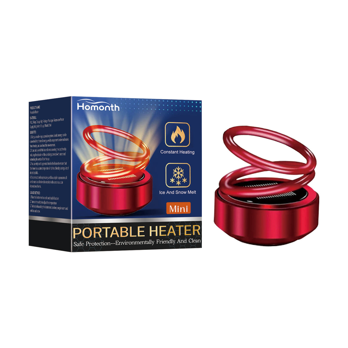 Homonth Portable Dynamic Molecular Heater for Car Windows to Remove Snow