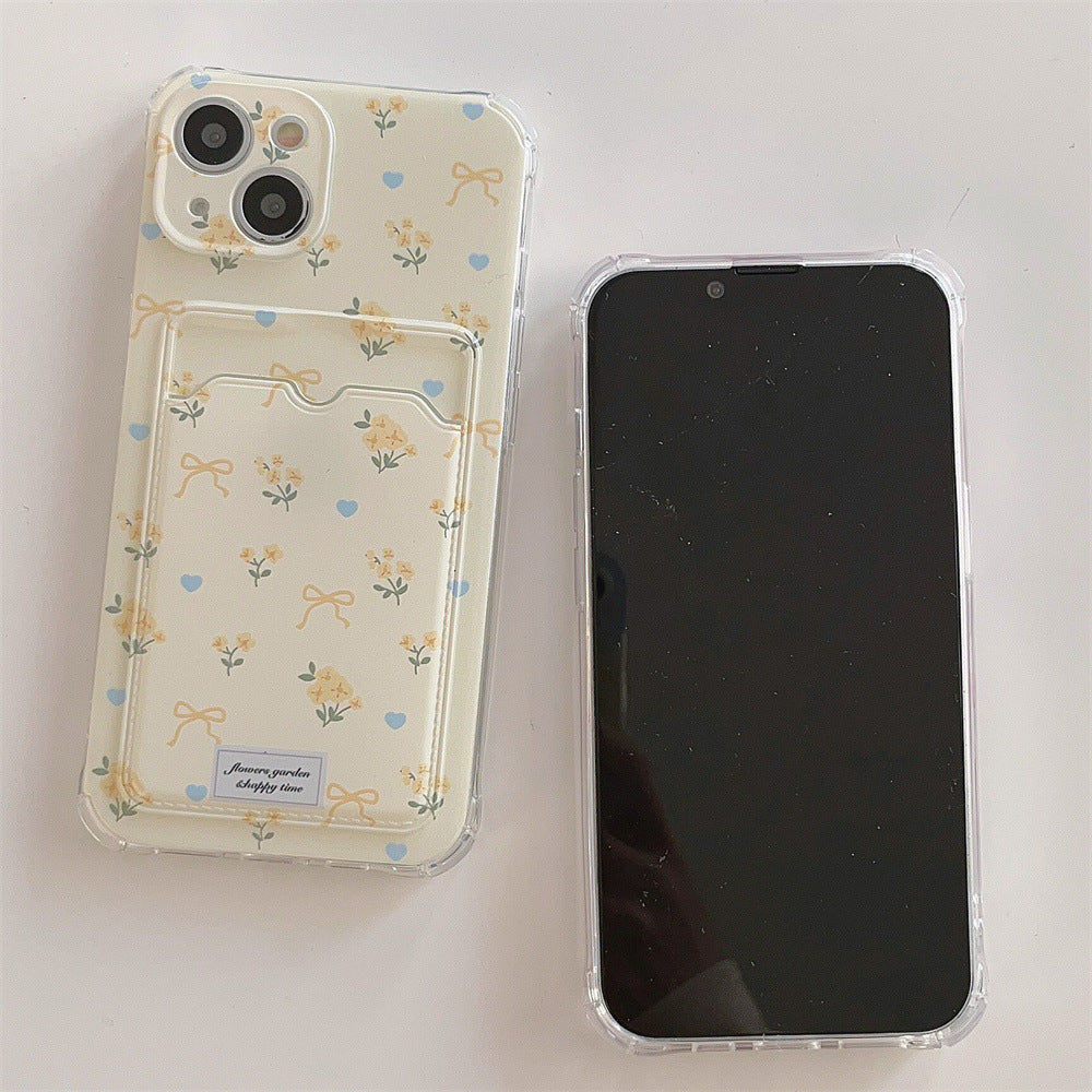 Petite boîte de téléphone à fleurs cassée peut être inséré carte