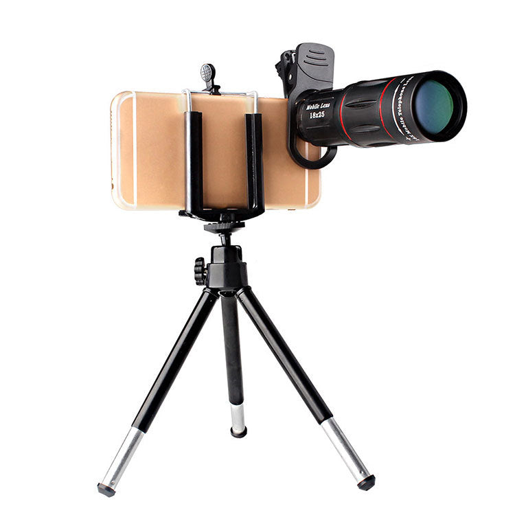 Compatible 18X Telescope Zoom Objectif mobile pourSamsung Smartphones Universal Clip Telefon Ca