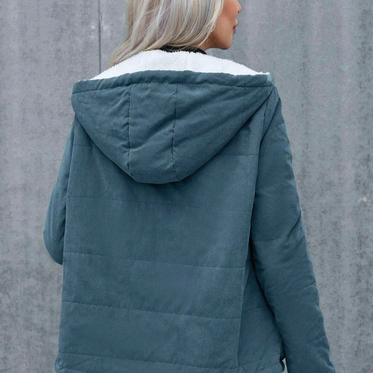 Manteau de coton à capuche à capuche à capuche plus taille