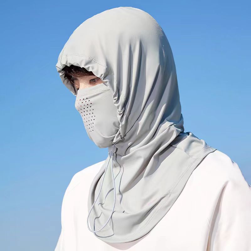 Masque de cou en écharpe de chapeau en soie de protection contre le soleil