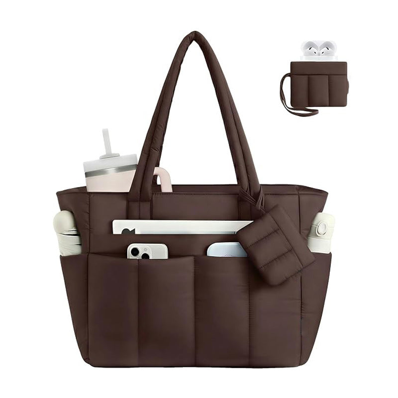 Sac de rangement matelassé pour femmes avec des compartiments multiples
