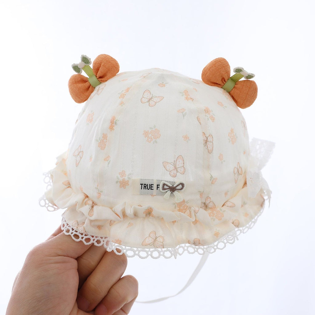 Chapeau en dentelle de papillon pour enfants avec une décoration Bow à l'orée est doux et adora