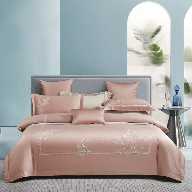 Brodé de style chinois 60-count Cotton à longue distance Literie