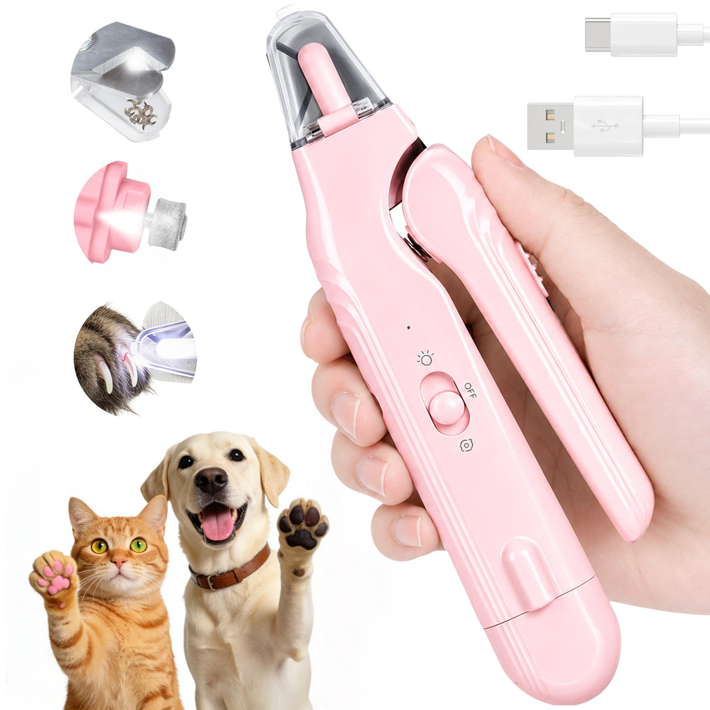 2-en-1 Clippers pour ongles de chien avec lumière - Poignard électrique pour ongles pour petits grands chiens