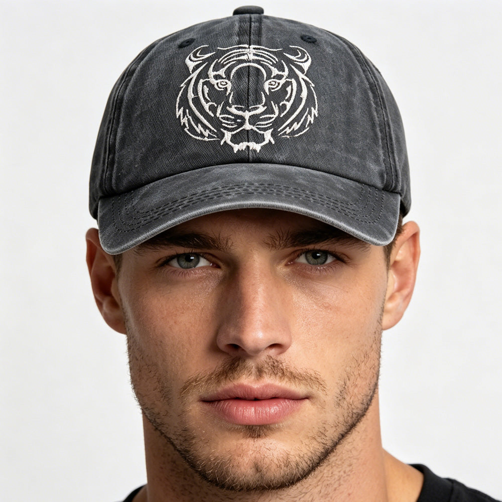 Casquette de baseball brodée vintage 2pcs de Tigre - Hull City La Coupe du Monde de Tigres Soccer