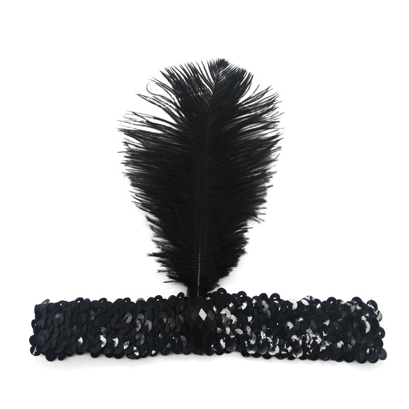 Les cheveux d'autruche sequined Diamonds Bandeau