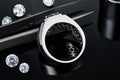 S925 Argent Sterling 2ct Moissanite Anneau Homme