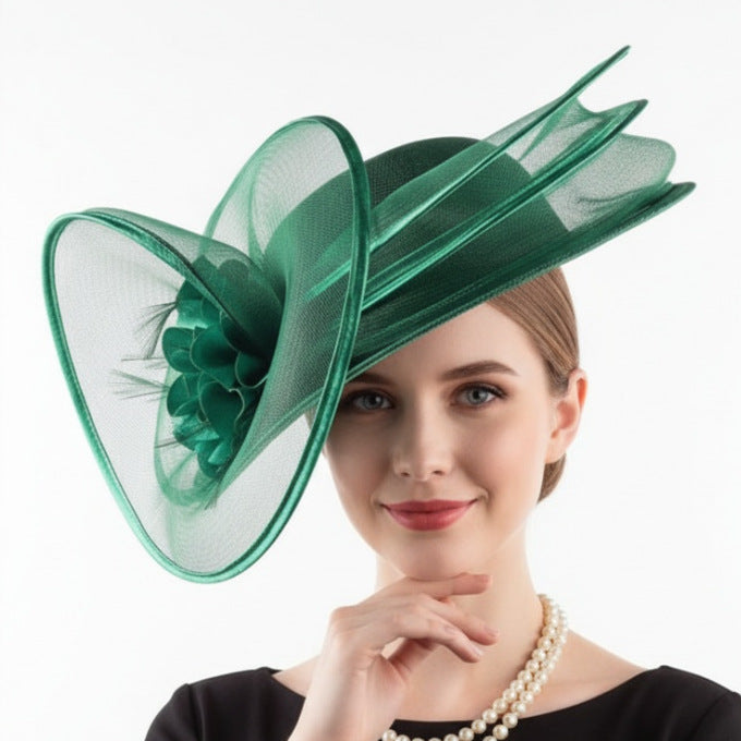 Chapeau de soleil pour femmes à large bord pour les occasions officielles