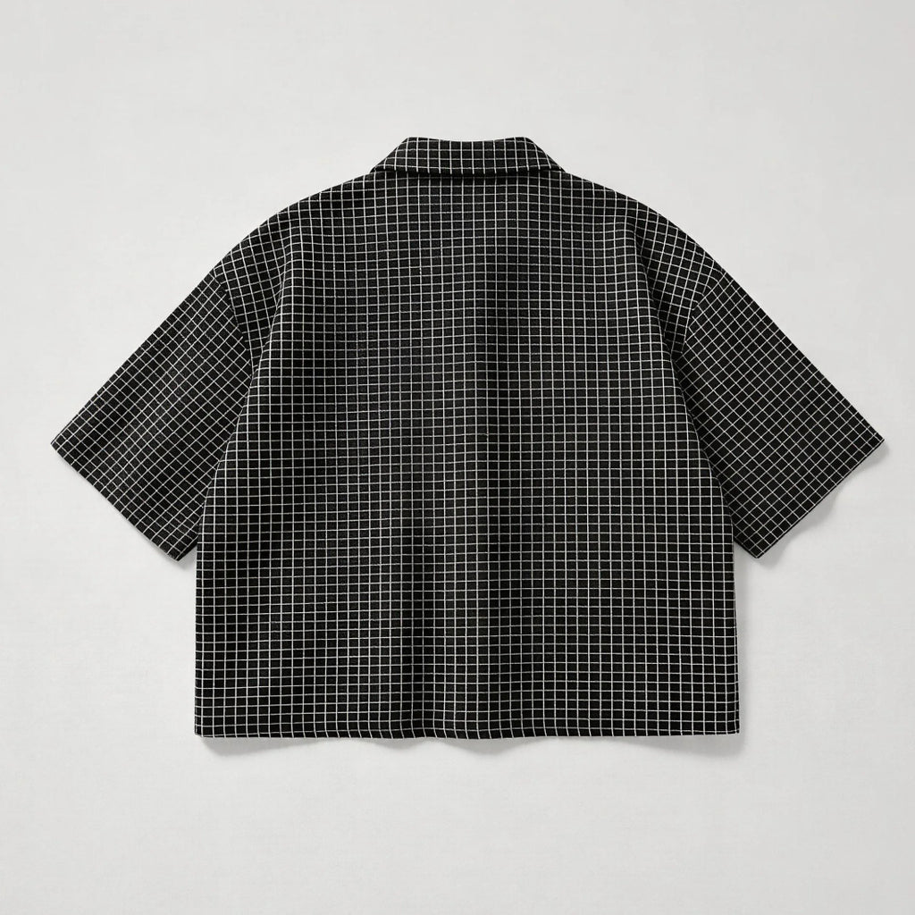 Chemise à manches courtes en Plaid Mode homme