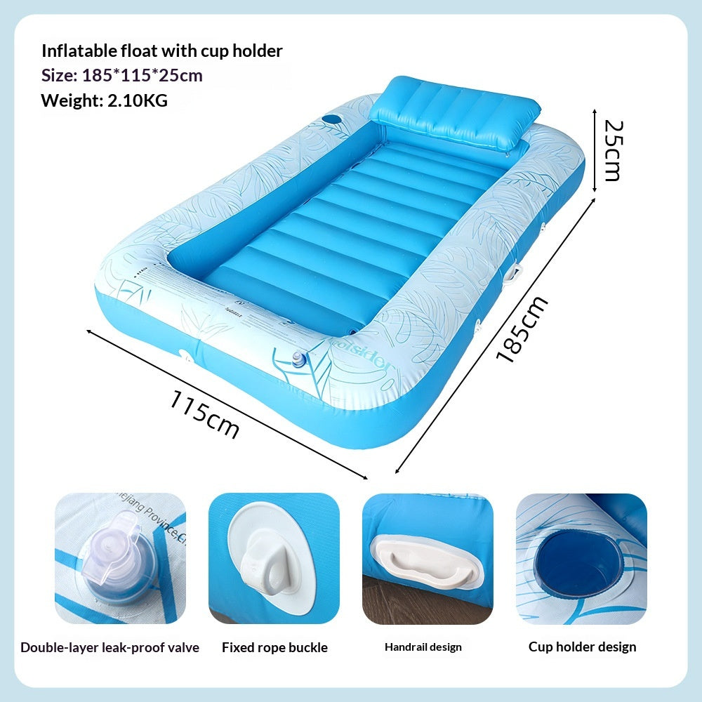 Raft flottant double gonflable avec oreiller