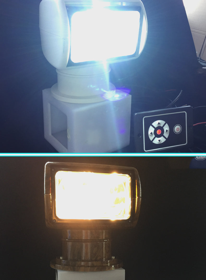 Bateau Télécommande Spotlight Camion Marine Remote Searchlight 12V 100W Ampoule