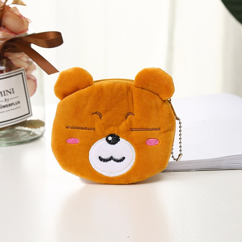 En peluche Mignon Coin Purse Cartoon Cloth cas clé pour femmes