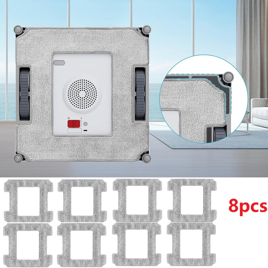 Ensemble de 8 vêtements de nettoyage de remplacement pour nettoyant Winbot