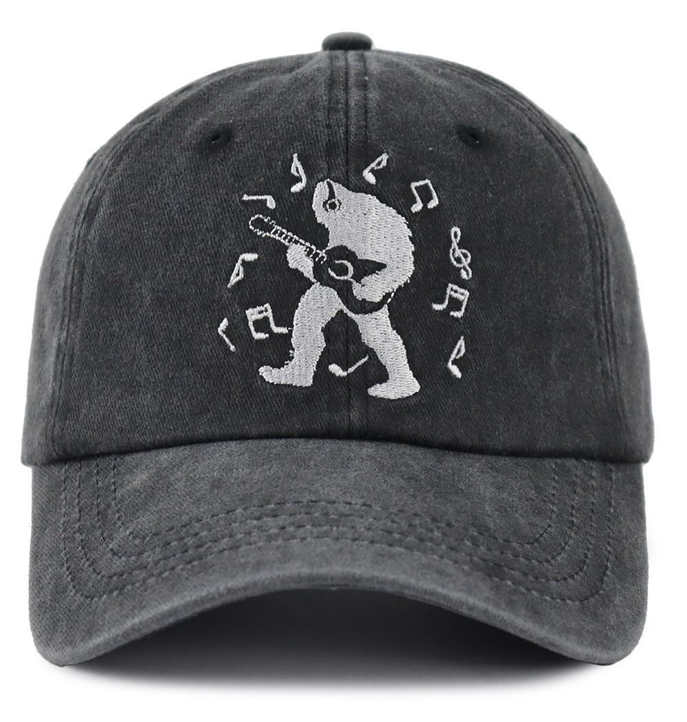 2pcs Guitar Black Casquette de baseball pour femmes Hommes