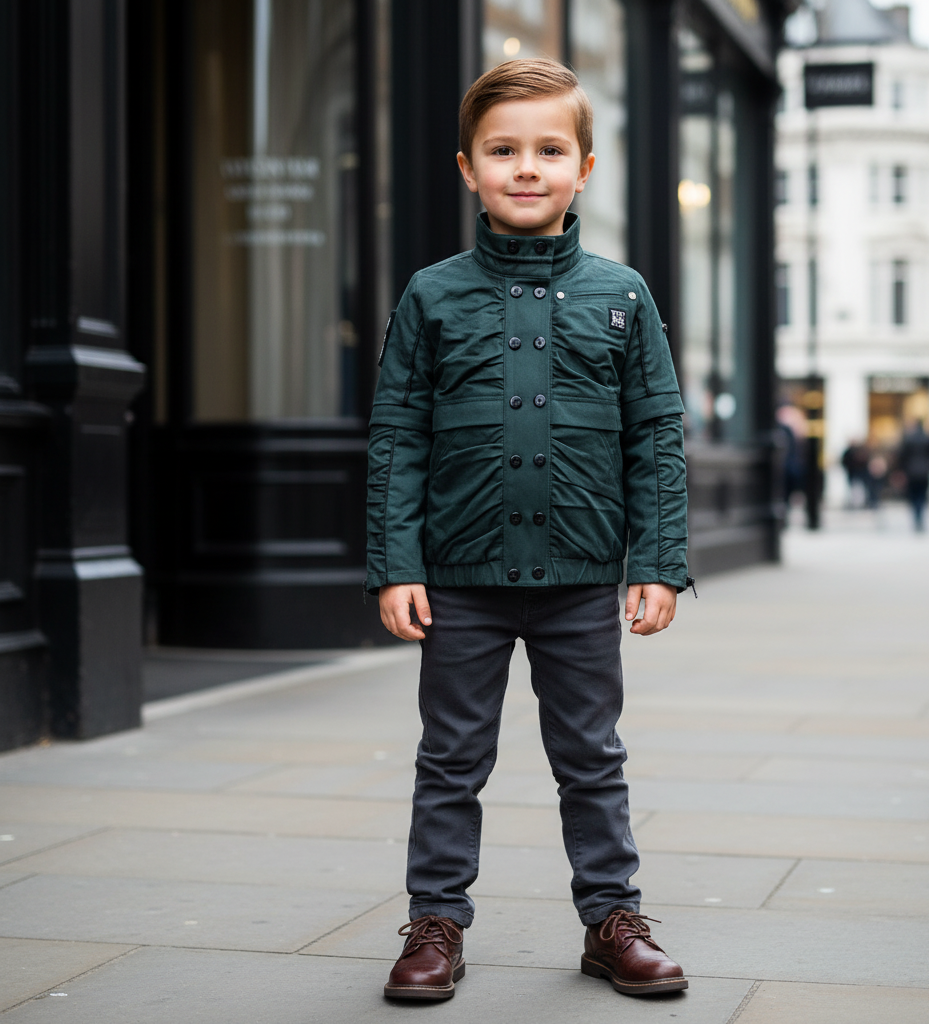 Garçons Léger Veste rembourrée Enfants Coat de printemps à capuche 3-7Y